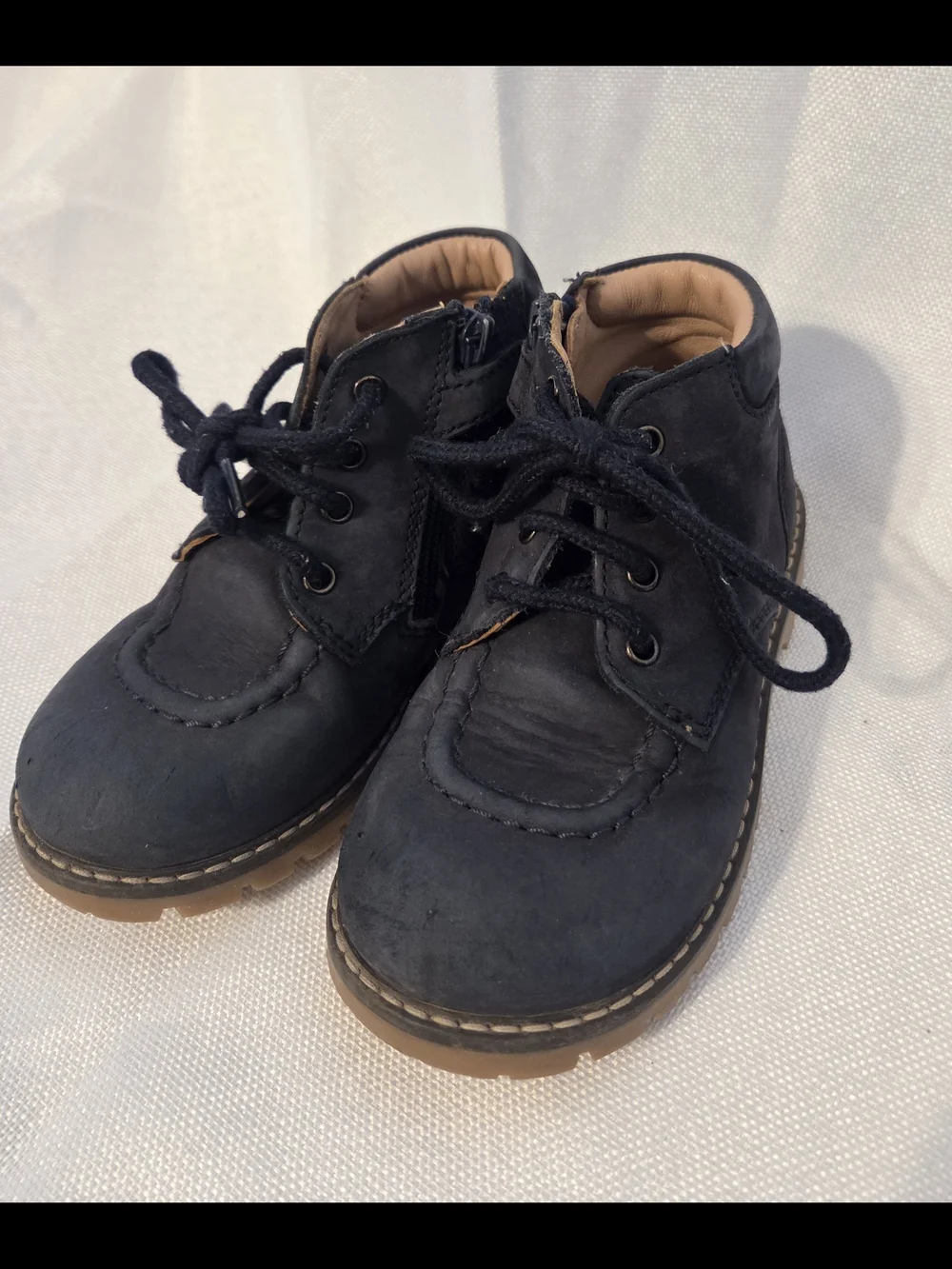 Stride Rite Sawyer Boys Navy Lace-Up Ankle Boots Size 8.5